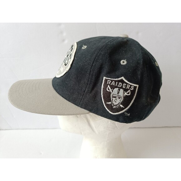 Vintage Oakland Raiders Nutmeg American Needle Snapback Hat Black Cap 90s - Picture 3 of 7